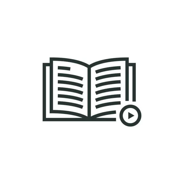 Vector illustration of E-Learning Line Icon