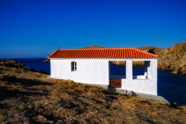 Chapel in Lemnos isalnd - Greece stock photo