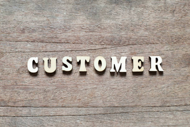 istock Letter block in word customer on wood background 1175266366