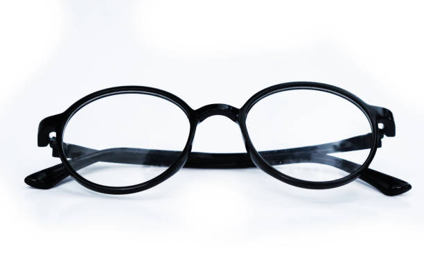 istock Stylish Black frame glasses isolated on white background. Black frame glasses 1175267173