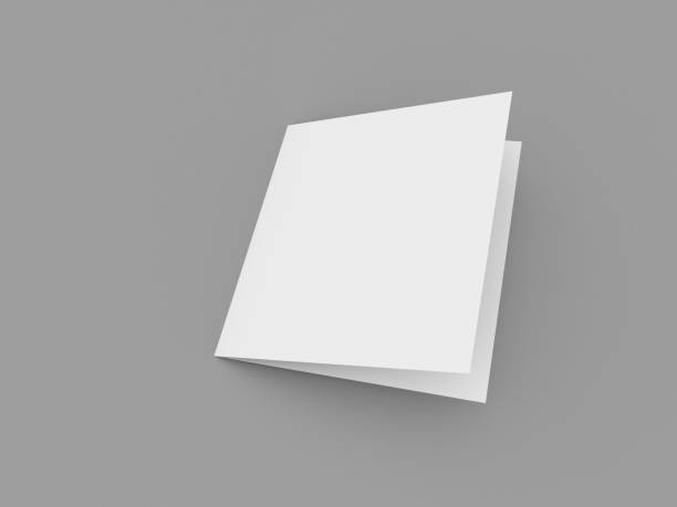 istock Blank paper booklet mockup on gray background. 1175270137