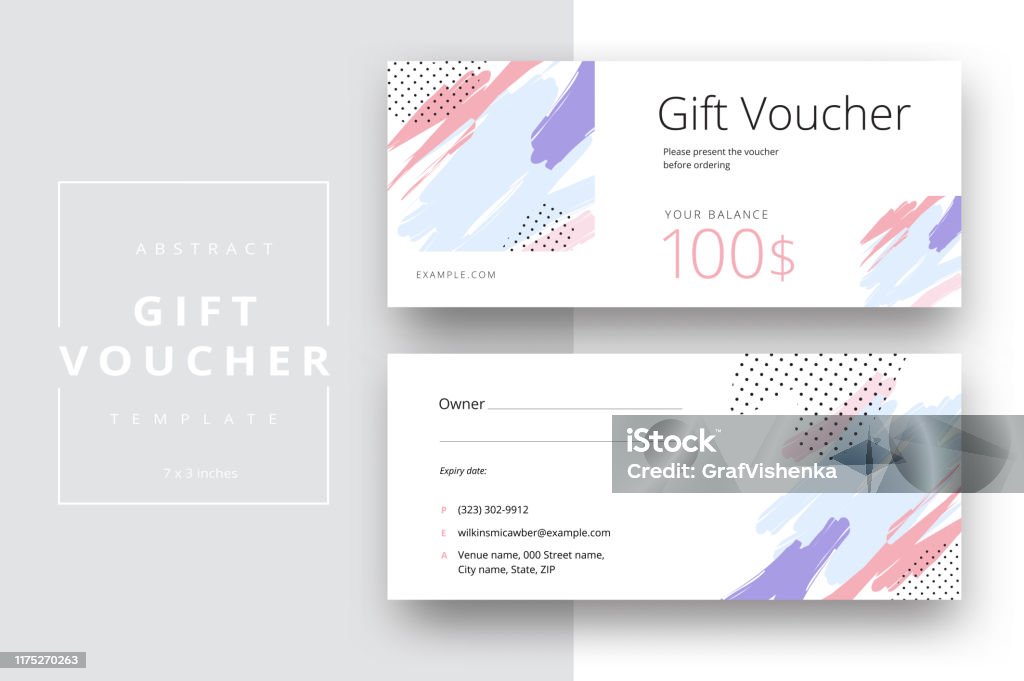 Form På Rabatt Abstrakte Geschenkgutscheinkartevorlage Moderne Rabattcoupon Oder ...