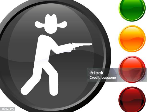 Vetores de Cowboy Internet Arte Vetorizada Isenta De Royalties e mais imagens de Arma de Fogo