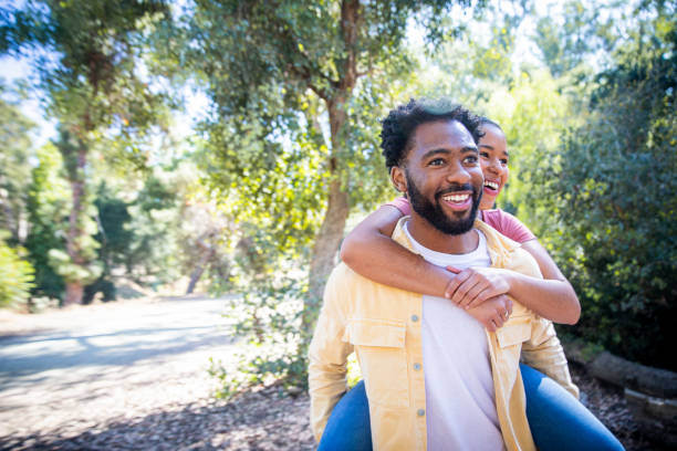 istock Carefree Diverse Couple in Nature 1175280314
