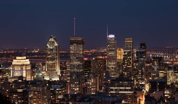 istock Montreal nightscape city lights panorama - cityscape 1175283181