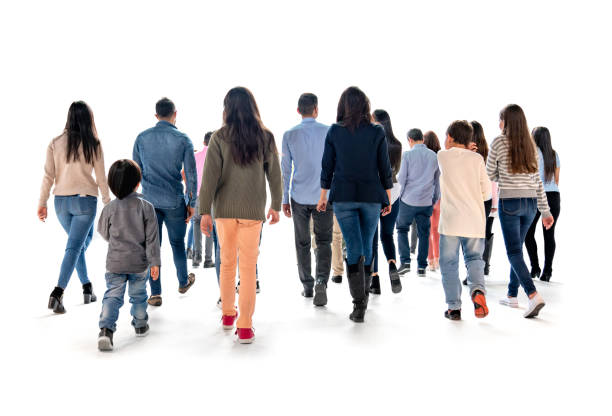 istock Group of people walking at the studio 1175286042