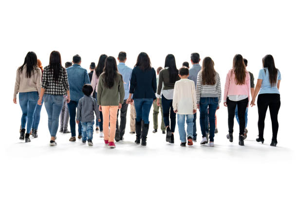 istock Group of people walking at the studio 1175286055