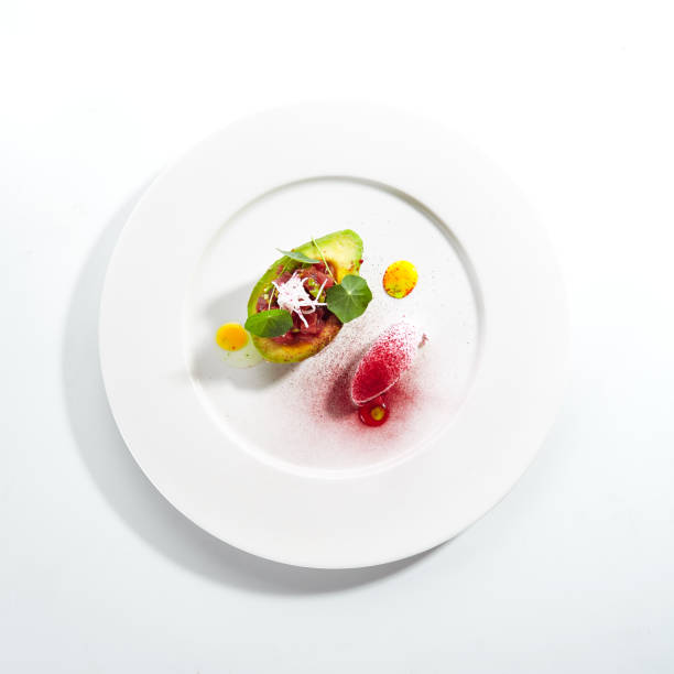 istock Tuna Tartar Made from Raw Fish Served in Avocado 1175286359