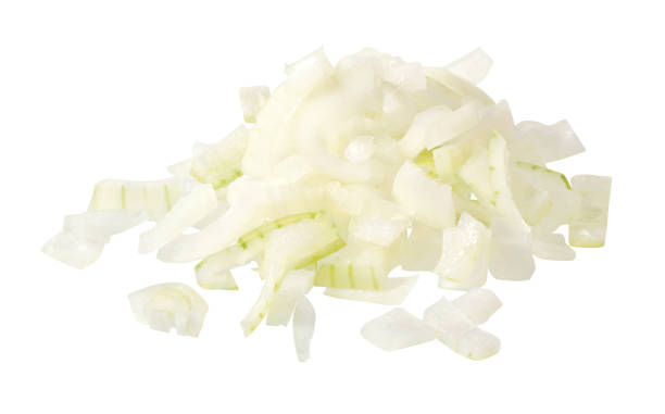 Onions Raw white chopped onions chopped food stock pictures, royalty-free photos & images