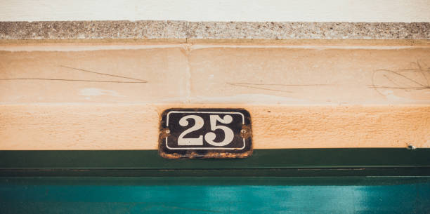 number 25 door sign at majorca
