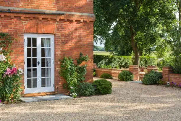 Photo of French doors on a house