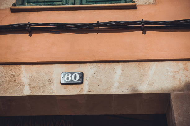 istock 60 at door sign with power cable 1175293638