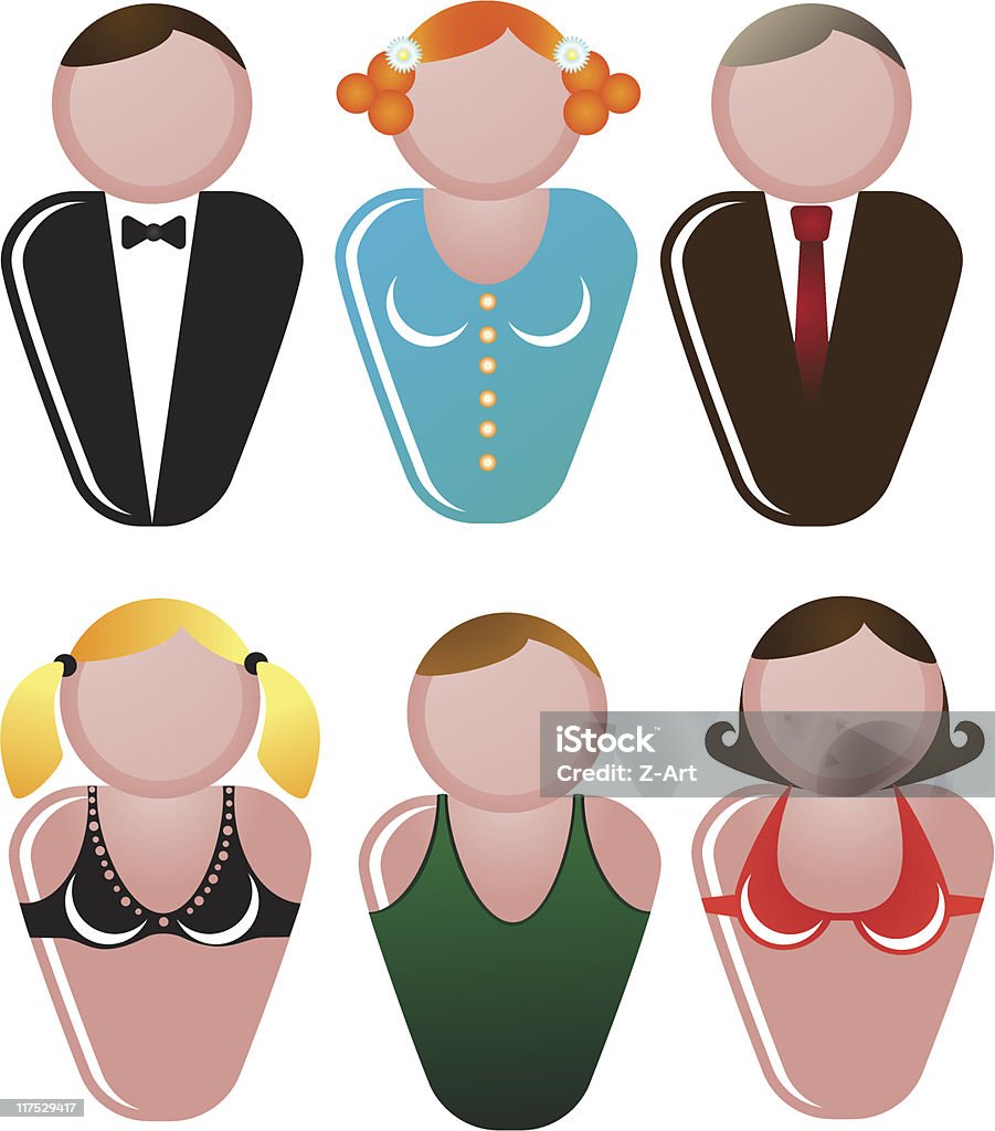 Ícone com personagem - Vetor de Adulto royalty-free