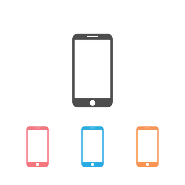 illustrations, cliparts, dessins animés et icônes de icône de smartphone dans le modèle plat. symbole de téléphone mobile pour la conception de votre site web, logo, application, ui vector - telephone keypad old white