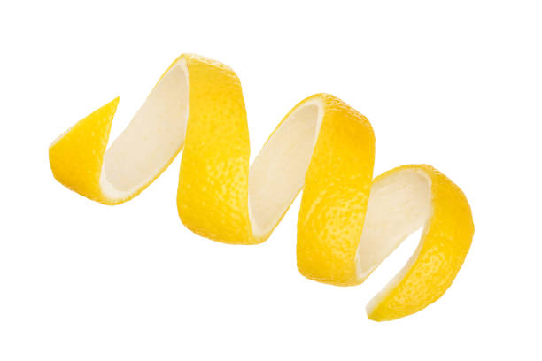 istock Lemon peel isolated on white background without a shadow. Healthy food 1175299346