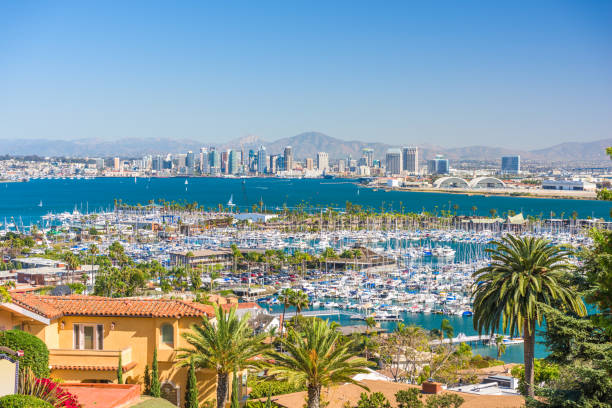 サンディエゴ, カリフォルニア州, アメリカ合衆国都市景観 - day san diego california harbor downtown district ストックフォトと画像