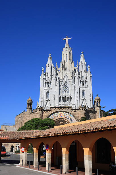 Tibidabo temple (Barcelona, Spain) stock photo