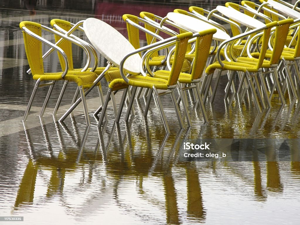 Regen in Venedig - Lizenzfrei Café Stock-Foto
