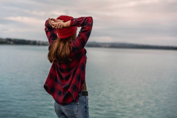Girl on the lake
