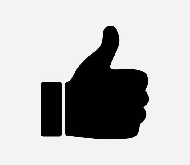 stejně jako icon, vector design - palec nahoru stock ilustrace