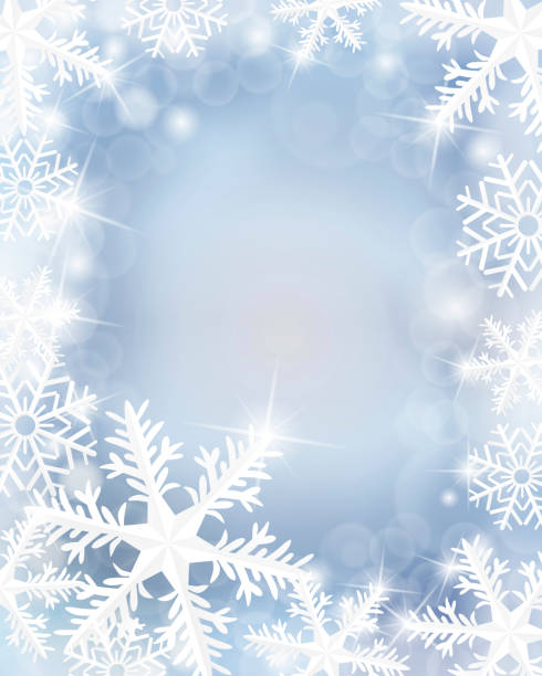 winterhintergrund - christmas snow frame backgrounds stock-grafiken, -clipart, -cartoons und -symbole