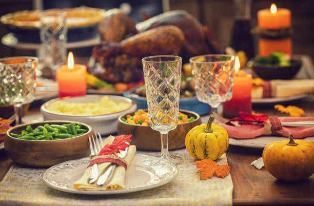 istock Festive Place Setting with Autumn Decorations 1175309836