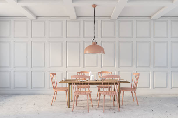 istock White and beige dining room interior 1175310664