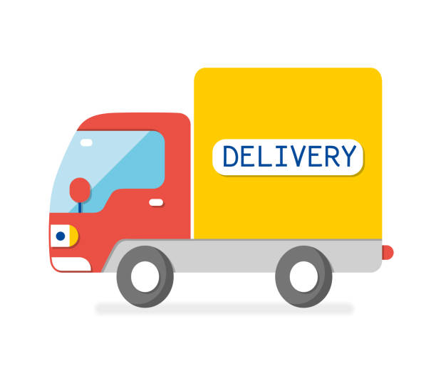 illustrazioni stock, clip art, cartoni animati e icone di tendenza di furgone di consegna - van delivery van mini van messenger