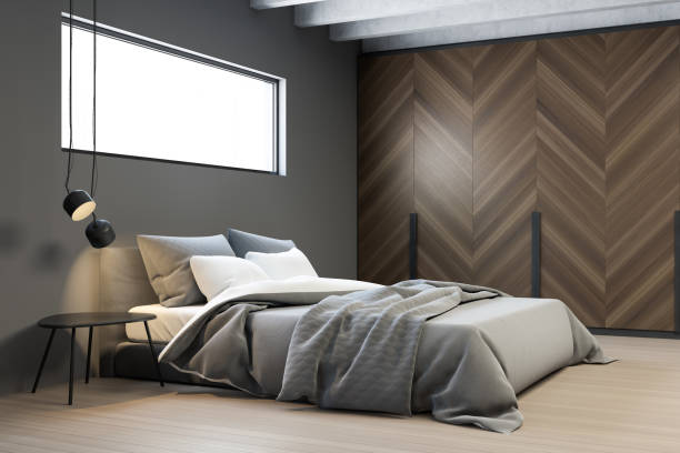 istock Corner of master bedroom with wardrobe 1175310955