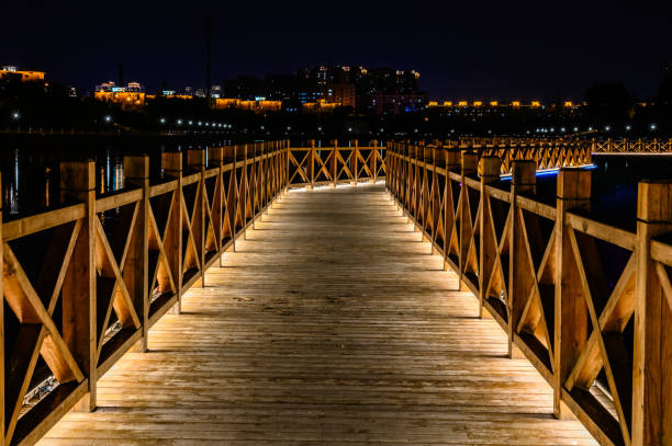 istock Night view of Yitong River, Changchun, China 1175311907