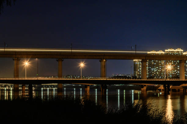 istock Night view of Yitong River, Changchun, China 1175312230