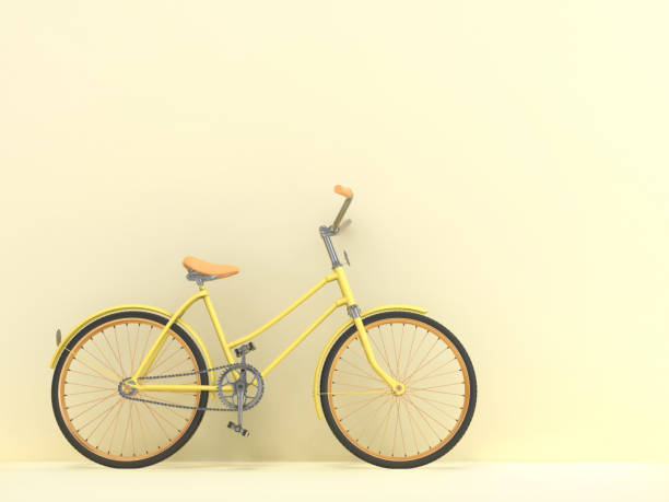 istock Old bike against the wall. 3d rendering. 1175313377