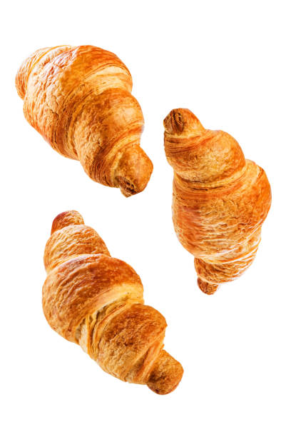 Croissant on a white isolated background stock photo