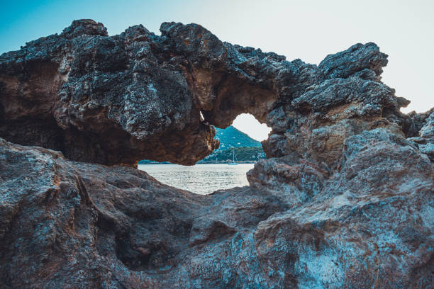 some cliffs in the afternoon at majorca