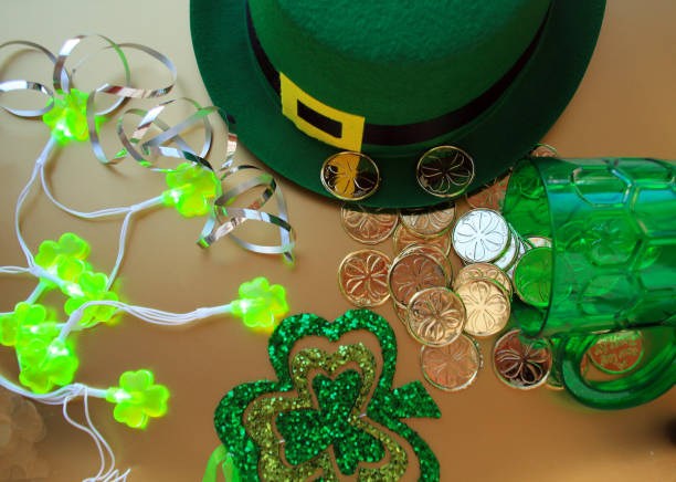 istock gold coins lights shamrock 1175314601
