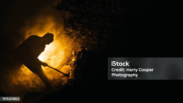 Sulfur Miners Of Ijen Stock Photo - Download Image Now - Miner, Mining - Natural Resources, Working