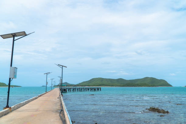 istock pier bridge to Samaesan island 1175324978