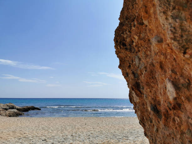 Rocky beautiful beach on island