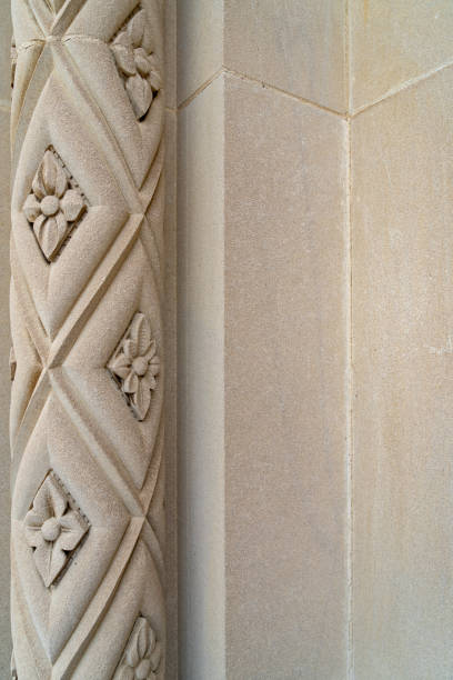 istock Close-up wall decoration, stucco, background with copy space 1175327415
