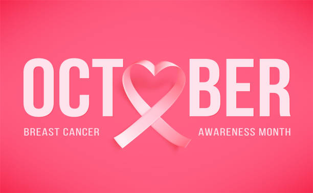 różowa wstążka. symbol miesiąca świadomości piersi świata w październiku. ilustracja wektorowa. - breast cancer awareness ribbon ribbon breast cancer cancer stock illustrations