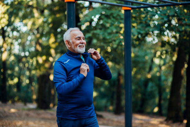 istock Senior man training outdoors 1175340756