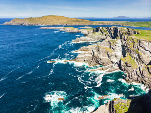 istock Amazing wave lashed Kerry Cliffs, the most spectacular cliffs in County Kerry, Ireland. Tourist attractions on famous Ring of Kerry route. 1175345358