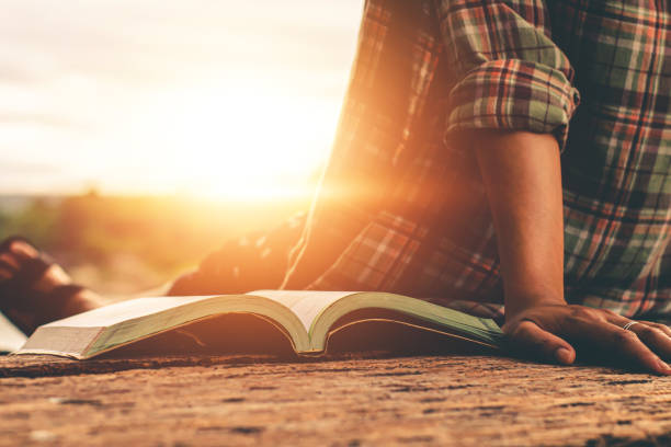 istock Women read books in quiet nature, Concept read a books. 1175368048