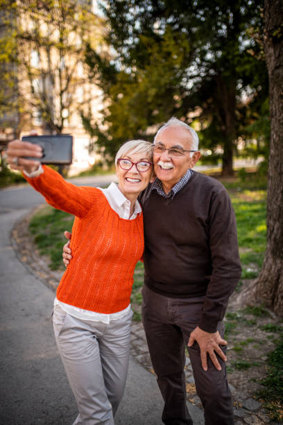 istock Senior couple making a selfie. 1175368553