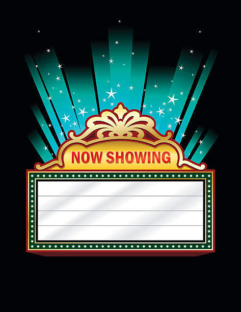 ilustraciones, imágenes clip art, dibujos animados e iconos de stock de marquee theatre - cinema marquee