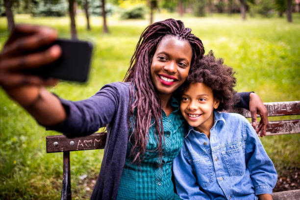 istock Mother and daughter making a selfie 1175374348