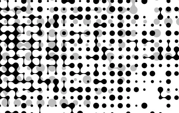 Vector illustration of blob pattern background black