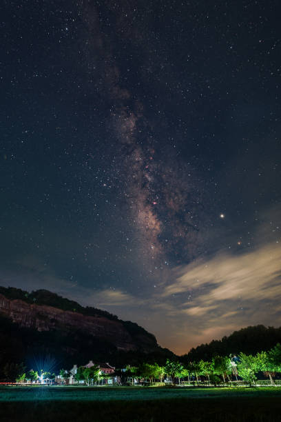 istock Milky Way over the famous Mount Danxia, Guangdong, China 1175378056