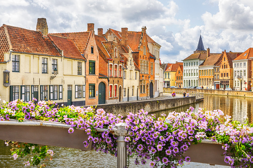 Traditional Canal Houses of Bruges, Belgium