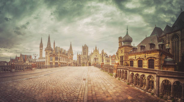 istock Ghent Cityscape from St Michael's Bridge, Belgium 1175383404